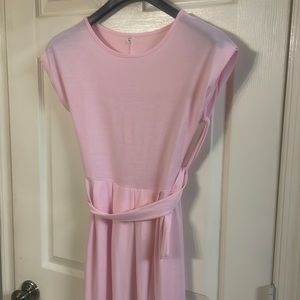 Pink wrap dress